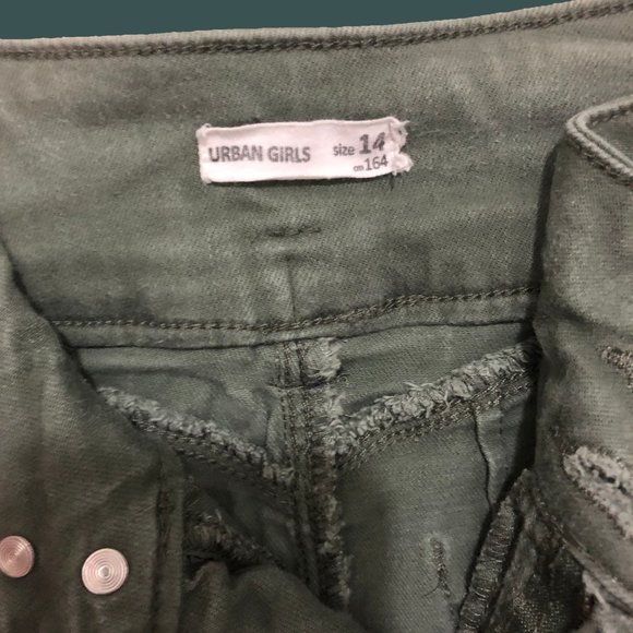 URBAN GIRLS, Shortie Stretchable Short, Khaki, 10-12, Youth - Picture 4 of 5